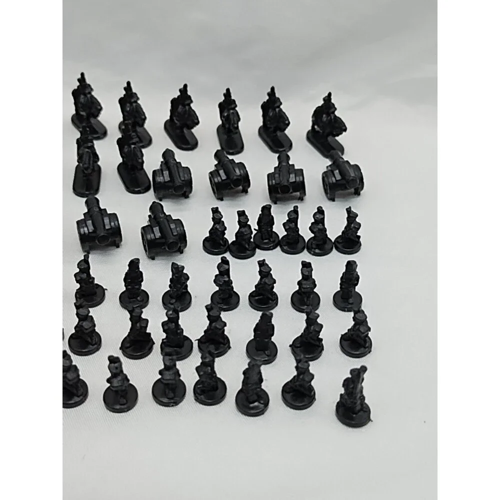 Set Of (60) 1993 Risk Black Board Game Player Pieces